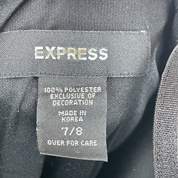 Y2K Express Womens Mini Dress M 7/8 Red Black Sequins Body Con Party Cocktail - Picture 6 of 6